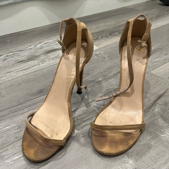 Stuart Weitzman Nudist Heels Nude 7 - Picture 1 of 6